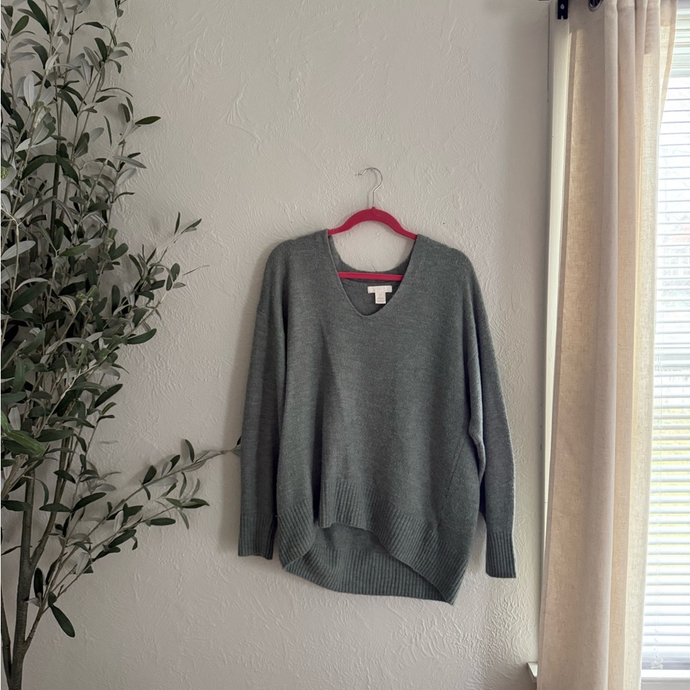 H&M Women's V-Neck Sweater - Muted Teal